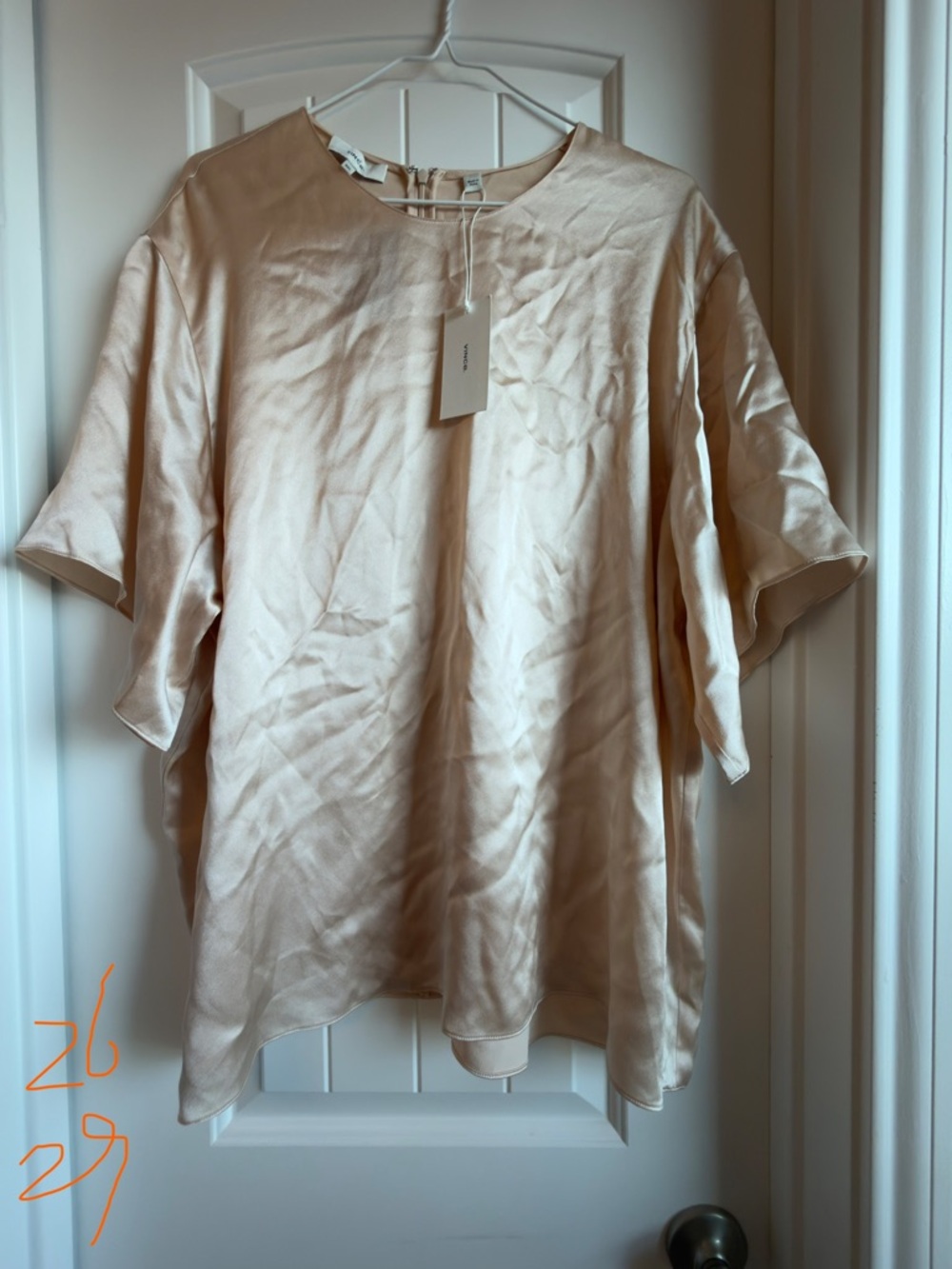 Vince women’s Cream Short-Sleeve Shirt